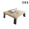 Low square 86x86cm wooden coffee table for living room Dachshund Palma On Sale