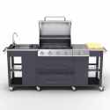 Beefmaster Gas grill made of stainless steel with 4+1 burners grill and sink Offers