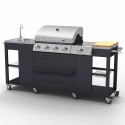 Beefmaster Gas grill made of stainless steel with 4+1 burners grill and sink Discounts