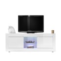 Glossy white modern living room TV stand 2 doors Nolux Wh Basic Catalog