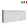 Glossy white sideboard living room sideboard 2 doors 3 drawers Tribus Wh Basic On Sale