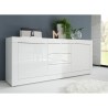 Glossy white sideboard living room sideboard 2 doors 3 drawers Tribus Wh Basic Sale