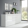 Glossy white sideboard living room sideboard 2 doors 3 drawers Tribus Wh Basic Catalog