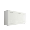 Living room sideboard 3 doors sideboard 160cm glossy white Modis Wh Basic Offers