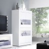 Modern living room showcase 4 high gloss white doors Tina Basic Catalog