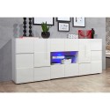 Dining room sideboard 2 doors 2 drawers glossy white Dama Wh M Measures