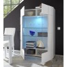 2 door glass showcase glossy white modern living room 121x166cm Murano Wh Discounts