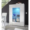 2 door glass showcase glossy white modern living room 121x166cm Murano Wh Catalog