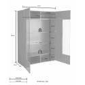 Modern living room display case anthracite 121x166cm 2 doors Murano glass Rt Choice Of
