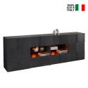 Modern living room sideboard 2 doors 4 drawers anthracite high gloss Dama Rt L On Sale