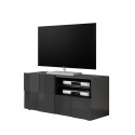 Modern TV cabinet with chequered drawer door anthracite Petite Rt Dama Offers