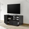 Modern TV cabinet with chequered drawer door anthracite Petite Rt Dama Discounts