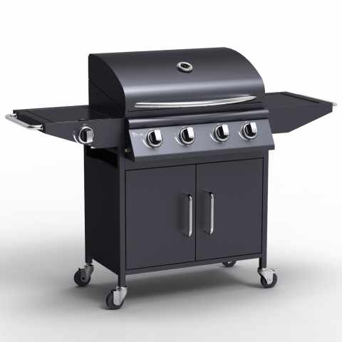 copy of Gas Barbecue Stainless Steel 4+1 Burners and Barbecue Grill Red Angus