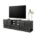 Anthracite TV stand living room 2 door drawer Tecum Rt Dama Offers