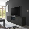 Anthracite TV stand living room 2 door drawer Tecum Rt Dama Model