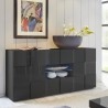 Glossy anthracite modern living room sideboard 2 doors 2 drawers Dama Rt M Catalog