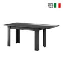 Extending table 90x137-185cm anthracite gloss modern Fly Dama On Sale