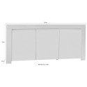 Glossy white wood 3-door kitchen sideboard 160cm Amalfi Wh S Sale