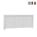 Glossy white wood 3-door kitchen sideboard 160cm Amalfi Wh S On Sale