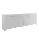 Sideboard 4 doors living room cupboard 210cm glossy white wood Amalfi Wh XL Offers