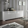 Sideboard 4 doors living room cupboard 210cm glossy white wood Amalfi Wh XL Sale