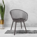 Modern chair with armrests for garden kitchen dining room Philis On Sale
