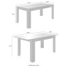 Glossy white modern extending table 90x137-185cm Lit Amalfi Bulk Discounts