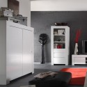 High kitchen sideboard 4 doors high gloss white Moyen Amalfi Discounts