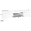 Modern TV stand unit 2 doors glossy white Tab Amalfi Sale