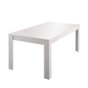 Glossy white modern extending table 90x137-185cm Lit Amalfi Offers