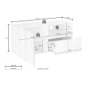 Oak Wood TV Stand 121cm with Door and Drawer Petite Sm Dama Catalog