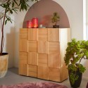 High wooden living room sideboard 2 doors checkerboard Dama Lola Sm Promotion
