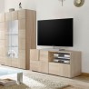 Oak Wood TV Stand 121cm with Door and Drawer Petite Sm Dama Sale