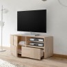 121cm oak wood TV cabinet with door and drawer Petite Sm Dama Discounts