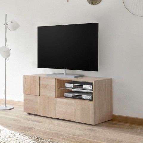 121cm oak wood TV cabinet with door and drawer Petite Sm Dama Promotion