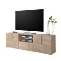 TV cabinet 2 doors drawer wood chequered design Tecum Sm Dama Offers