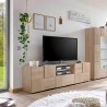 TV cabinet 2 doors drawer wood chequered design Tecum Sm Dama Sale