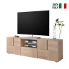 TV cabinet 2 doors drawer wood chequered design Tecum Sm Dama On Sale