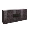 Modern sideboard 2 doors 2 drawers glossy grey 181cm Prisma Rt M On Sale