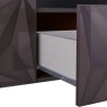 Modern sideboard 2 doors 4 drawers glossy grey 241cm Prisma Rt L Choice Of