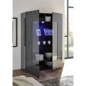 Showcase living room 2 doors glossy grey modern design 121x166cm Ego Rt Bulk Discounts