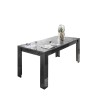 Glossy grey modern dining room table 180x90cm Uxor Prisma Offers