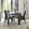 Glossy grey modern dining room table 180x90cm Uxor Prisma Sale