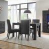 Glossy grey modern dining room table 180x90cm Uxor Prisma Catalog