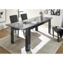 Glossy grey modern dining room table 180x90cm Uxor Prisma Choice Of