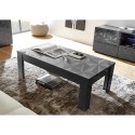 Low living room side table 65x122cm glossy grey modern Lanz Prisma Catalog