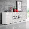 Sideboard 2 doors 4 drawers glossy white modern design 241cm Prisma Wh L Choice Of