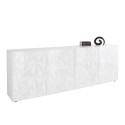 Glossy white 241cm Prisma Wh XL 4-door modern buffet sideboard 241cm Sale