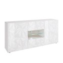 Sideboard 2 doors 2 drawers 181cm high gloss white design sideboard Prisma Wh M Offers