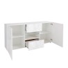 Sideboard 2 doors 2 drawers 181cm high gloss white design sideboard Prisma Wh M Catalog